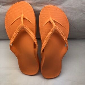 Archies Unisex Adult Arch Support Flip Flop Sandals Peach Orange US W10/M9